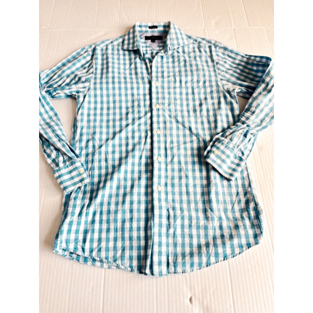 Tommy Hilfiger Button Down Shirt Gingham‎ Check Long Sleeve Regular Fit Size M - Picture 8 of 10